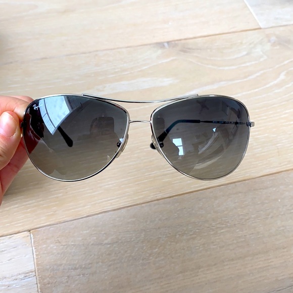 RayBan aviator silver grey sunglasses case& cloth - Picture 5 of 9